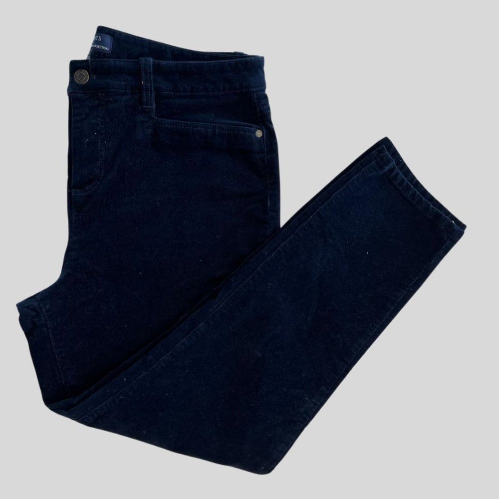 TALBOTS - Corduroy Pants - size 14P - Navy Blue - 0488LR-5